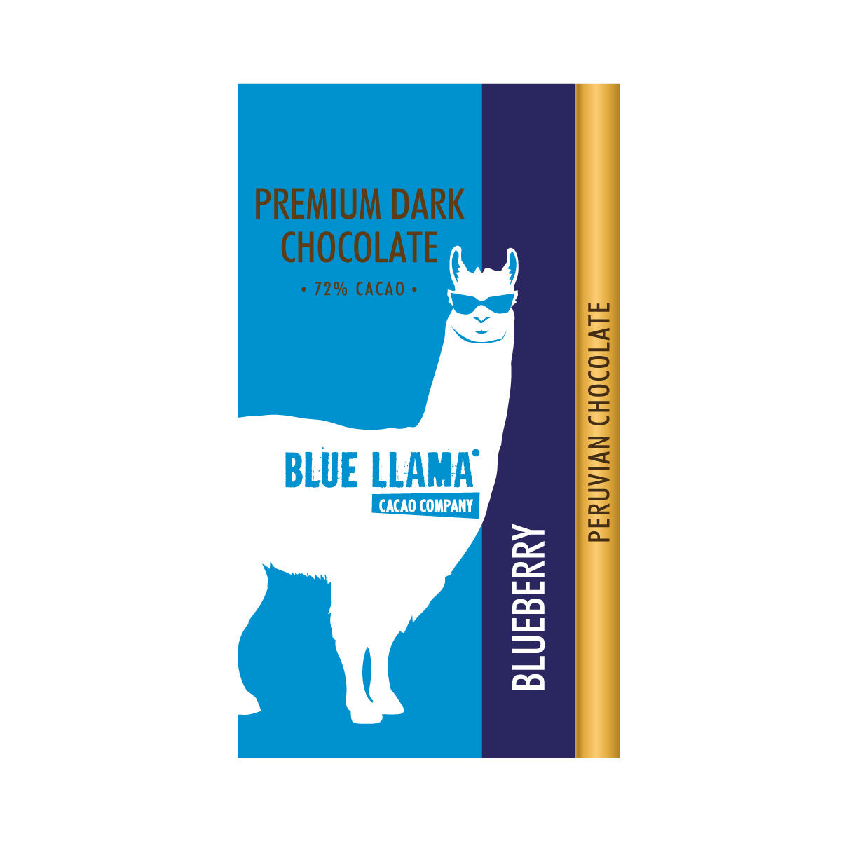 Blue Llama Chocolate - Blueberry 72% Cacao 1.7oz